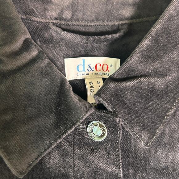 NWT Denim & Co Velveteen Jacket Womens Medium Stretch Capsule Staple Fall Layer - Picture 5 of 9